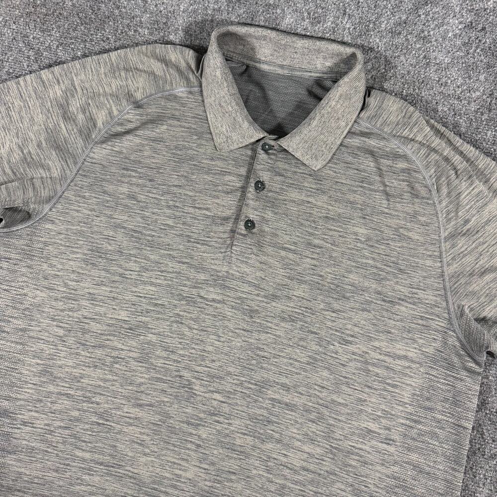 Lululemon Metal Vent Tech Polo SS Shirt Mens 2XL Gray Golf Performance